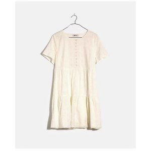 Madewell Embroidered Eyelet Tiered Mini Dress NWOT
